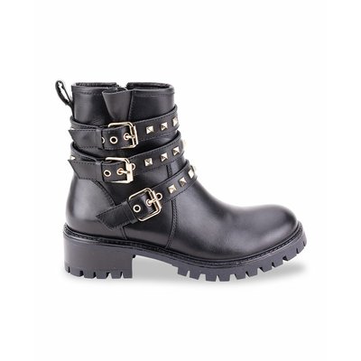 Boots motardes en cuir Zadig, boucles LES TROPEZIENNES PAR M BELARBI