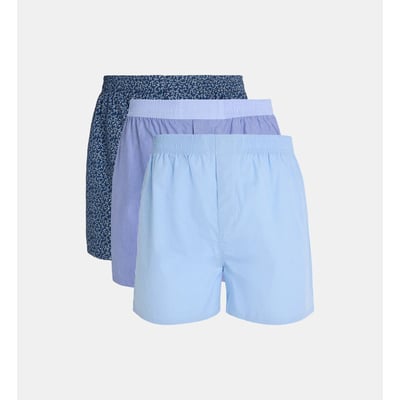 Lot de 3 caleçons basco coton tissé unis et imprimés GALERIES LAFAYETTE