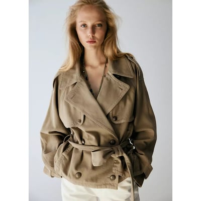Trench ajusté avec ceinture MANGO