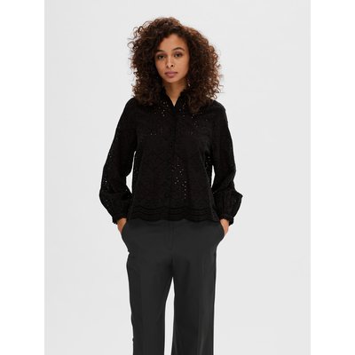 Chemise de nuit coton broderie anglaise La Redoute
