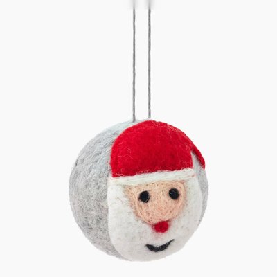 Boule Père Noël en laine MONOPRIX