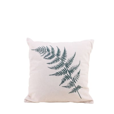 Coussin en coton motif fougère 40x40cm ORNAMI