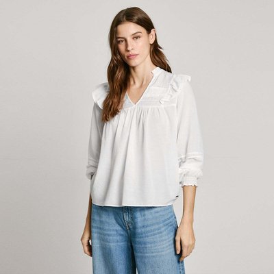 Blouse À Volants En Tissu Fluide PEPE JEANS