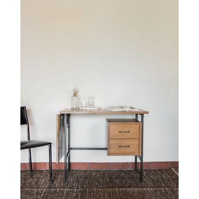 Bureau en bois et métal Yvan N°139 - Bon état DEBONGOUT