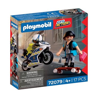 City Action Course-poursuite en moto PLAYMOBIL