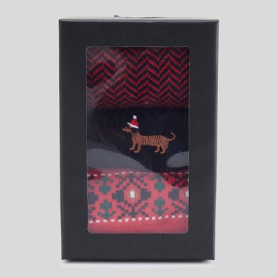 Coffret de chaussettes fantaisie de Noël en coton. MONOPRIX