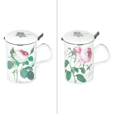 Mug infuseur 32 cl  -ROSE REDOUTÉ ROY KIRKHAM
