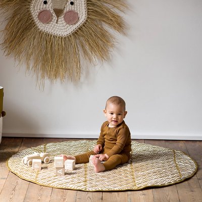 Tapis d'éveil enfant coton organique imperméable NAPPY FREE LEAFS TODDLEKIND