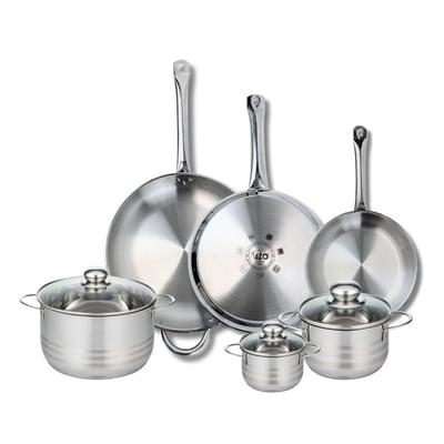 3 poêles 24/28/32cm + 3 faitouts 12/16/20cm PROFI BRILLANT ELO