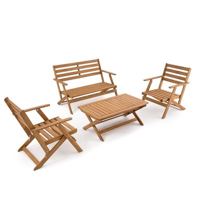 Plooibare tuinsalon in acacia, Solara LA REDOUTE INTERIEURS