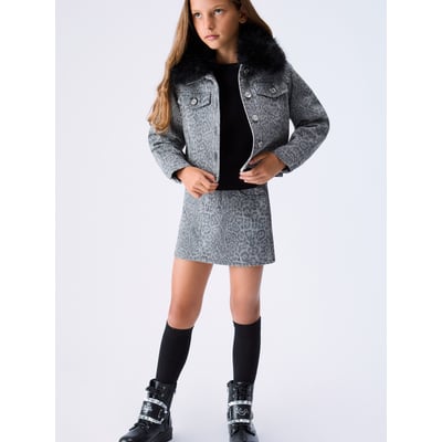Minijupe imprimé animal avec strass LIU JO