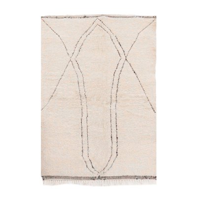 Tapis berbere marocain pure laine beige AFK LIVING