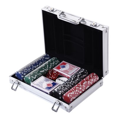 Jeu de jetons de poker Aluminium Aluminium HOMCOM