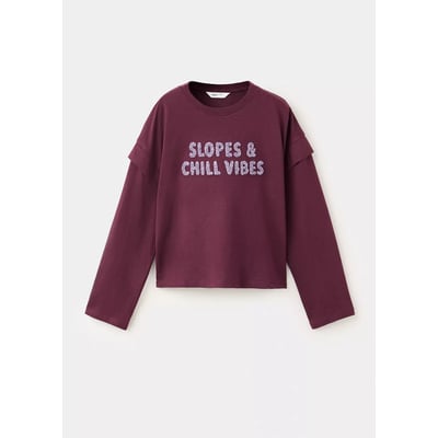 T-shirt coton détail imprimé MANGO KIDS