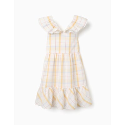 Robe en coton à carreaux avec volants B&S ZIPPY