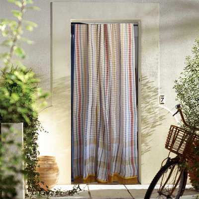 Rideau de Porte "Marseillais" à rayures et carreaux colorés HOME MAISON