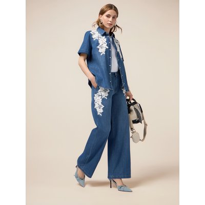 Jean palazzo réalisé en denim OLTRE