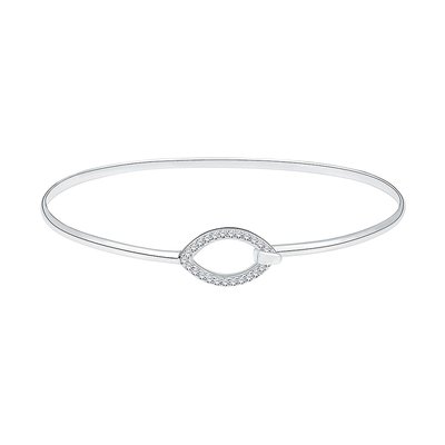 Jonc en argent 925 et oxyde de zirconium CLEOR