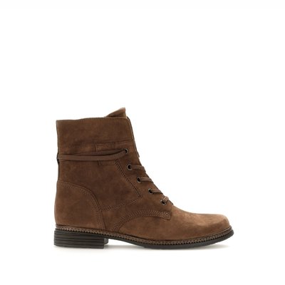 Bottine à lacets en cuir lisse à talon décroché GABOR