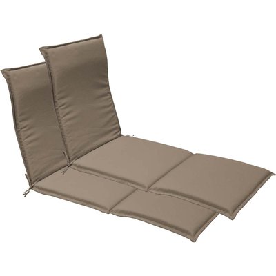 Coussin bain de soleil Garden (Lot de 2) Taupe PROLOISIRS