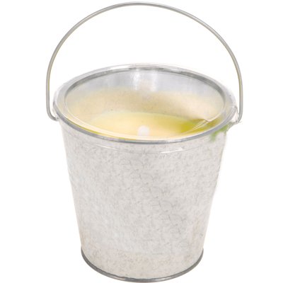 Bougie citronnelle dans seau métal - 10x10x10cm WADIGA