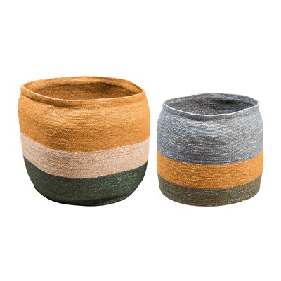 Lot de 2 paniers rond en jonc de mer NOW'S HOME