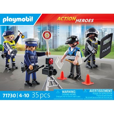 Action Heroes Set métiers de la police : 4 policiers différents PLAYMOBIL