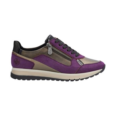 Sneakers cuir talon plat semi-compensé RIEKER