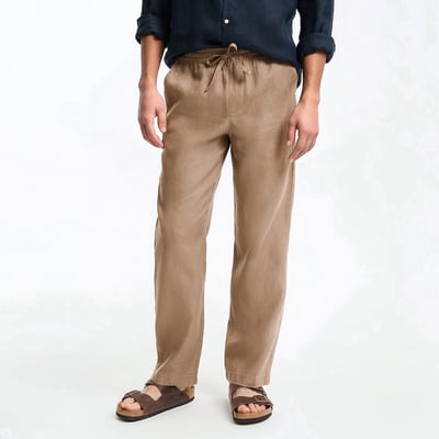 Pantalon droit en lin LA REDOUTE COLLECTIONS