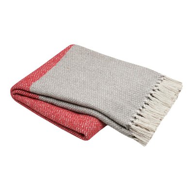 Plaid avec franges  - Effet laine grattée bicolore LOVELY CASA