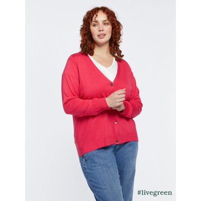 Cardigan en décolleté viscose V-Viscose  FIORELLA RUBINO