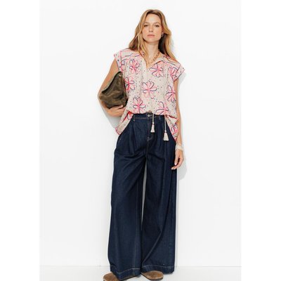 Blouse brodée fluo PROMOD