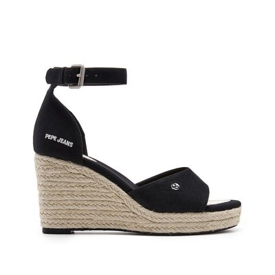 Sandales En Coton Talon Compensé PEPE JEANS
