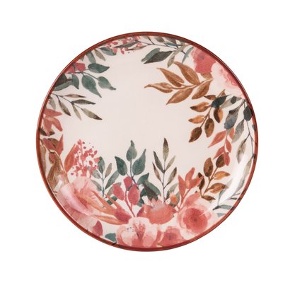 Assiette à dessert   21 cm (lot de 6)-PINK FLOR TABLE PASSION