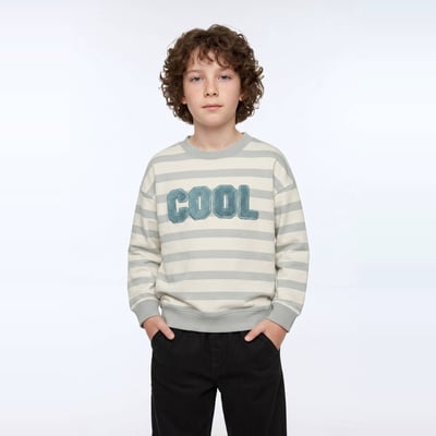 Sweat imprimé en coton BIO GOTS MONOPRIX