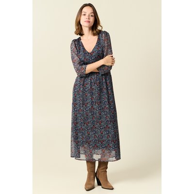 Robe longue évasée col en V BONOBO