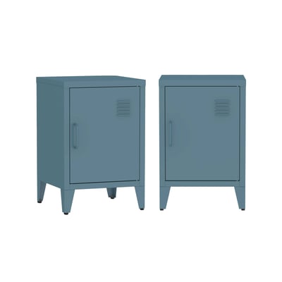 Table de chevet industrielle métal 1 porte (lot de 2) SOHO SWEEEK