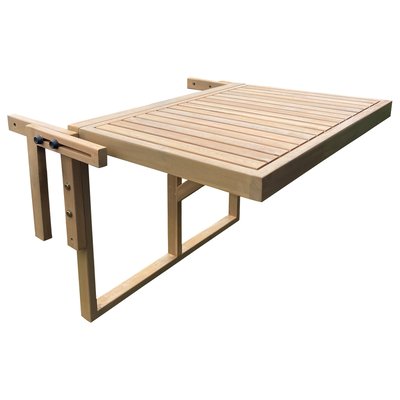 Table de balcon rabattable en acacia, SUMBA HAPPY GARDEN