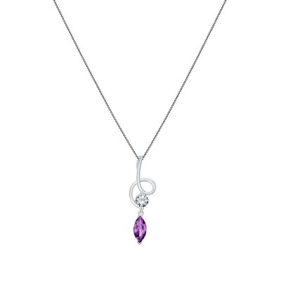 Collier en argent 925 jaune et oxyde de zirconium CLEOR