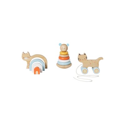 Set de 3 jouets en bambou VERTBAUDET