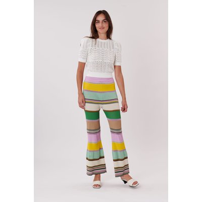 Pantalon en maille évasé taille haute PATRICIA DERHY