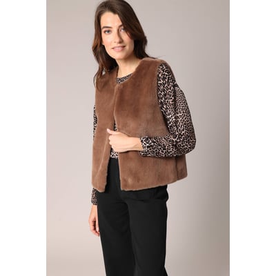 Gilet Femme En Fausse Fourrure – Sans Manches, Matelassé, Chaud Et élégant Pour L’hiver. - 6