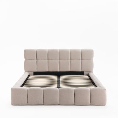 Lit coffre en tissu 160x200cm- ROMY DRAWER