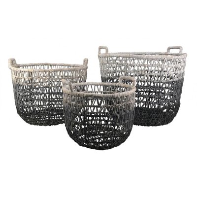 Lot de 3 paniers feuille DECORATION D’AUTREFOIS