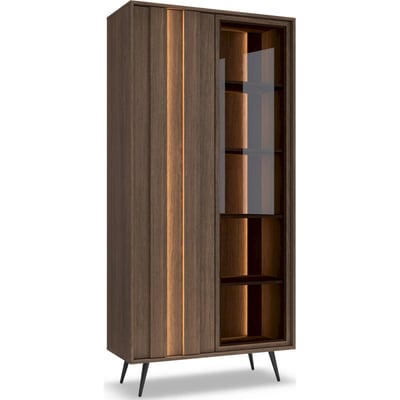 Vitrine 2 portes avec éclairage LED AMARO RECOLLECTION