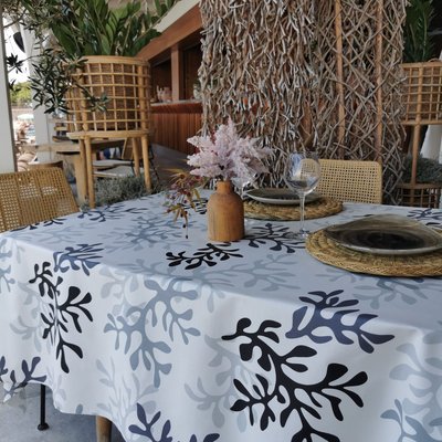 Nappe enduite carrée ou rectangle Corail FLEUR DE SOLEIL