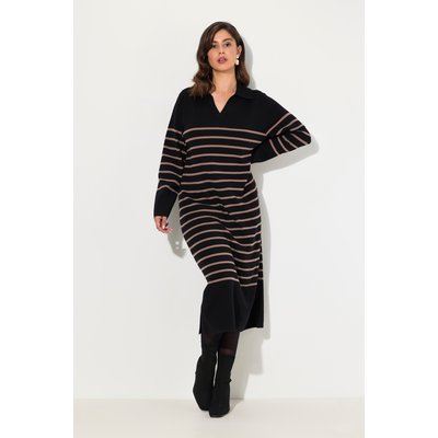 Robe midi en maille, col et encolure en V ULLA POPKEN