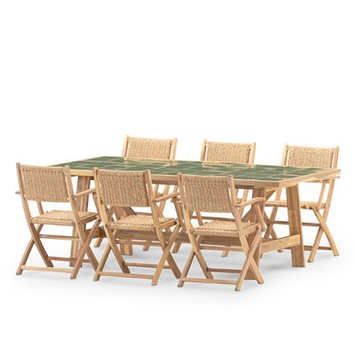 Salon de jardin, 6 chaises, BISBAL & SERENA DEFORA HOME