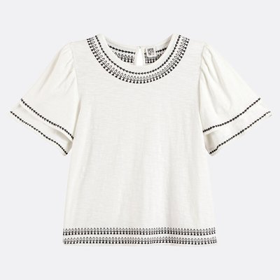 Tee shirt col rond manches courtes LA REDOUTE COLLECTIONS