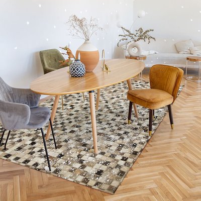 Tapis en cuir recyclé éclats és THE DECO FACTORY